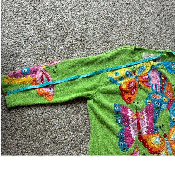 DESIGN OPTIONS women's BUTERFLY Cardigan sweater, Size XL - Picture 4 of 11